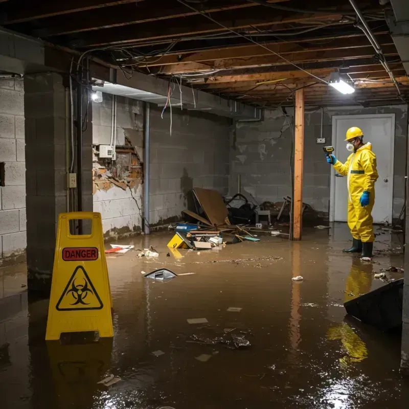 Flooded Basement Electrical Hazard in Conroe, TX Property